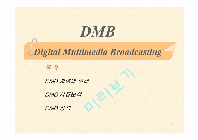 DMB (Digital Multimedia Broadcasting)   (1 )